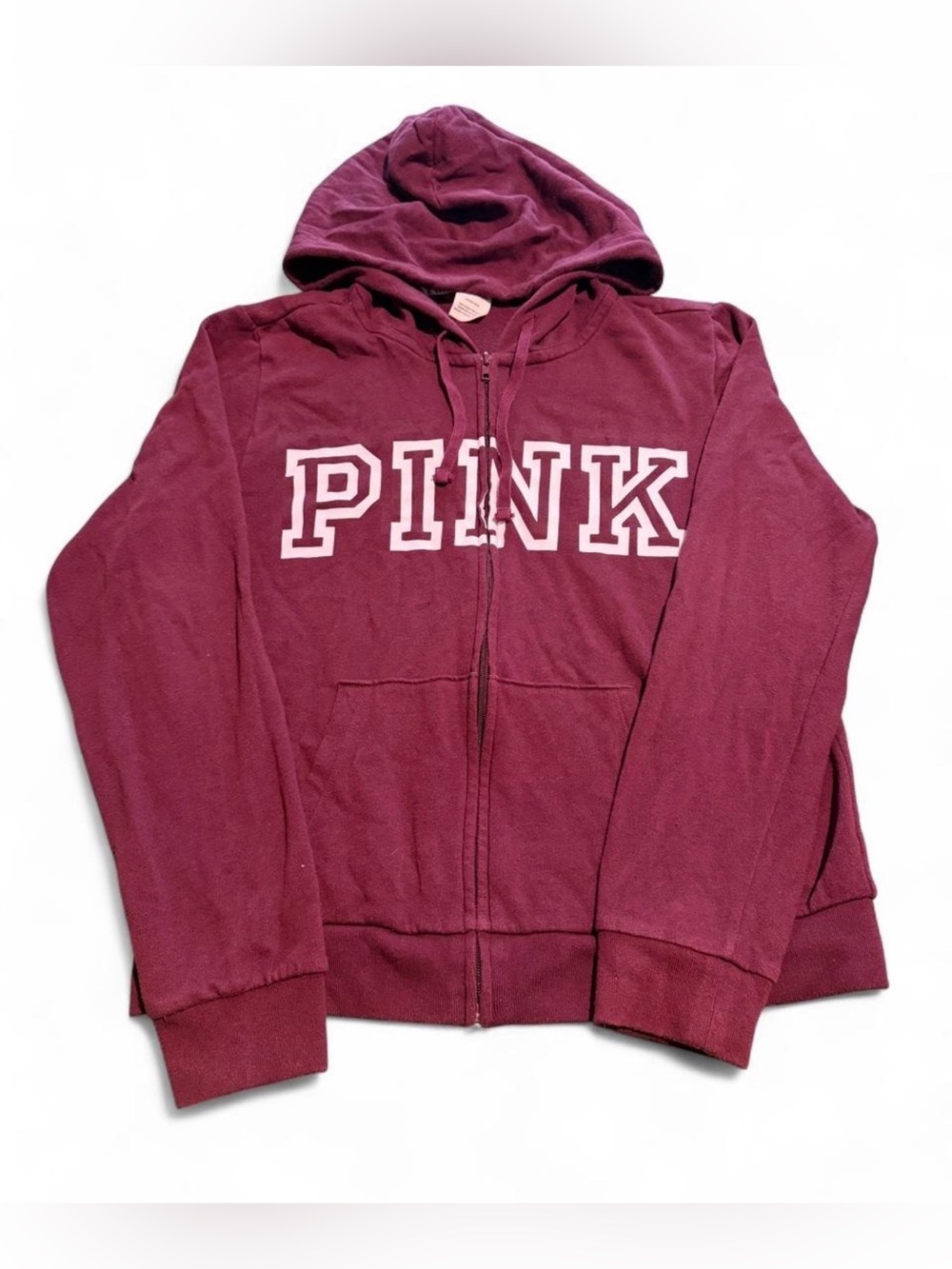 PINK Victoria's Secret Zip Hoodie in Plum Berry